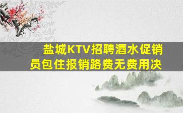 盐城KTV招聘酒水促销员包住报销路费无费用决